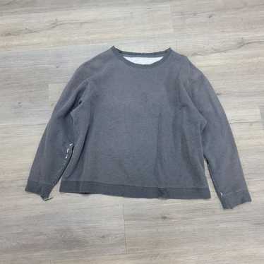 Streetwear slightly distressed gray crewneck swea… - image 1