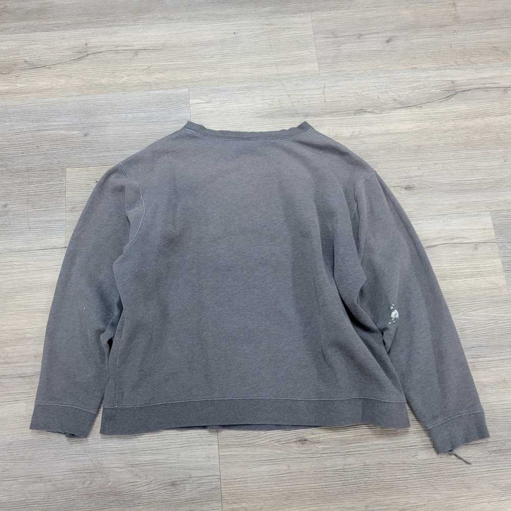 Streetwear slightly distressed gray crewneck swea… - image 2