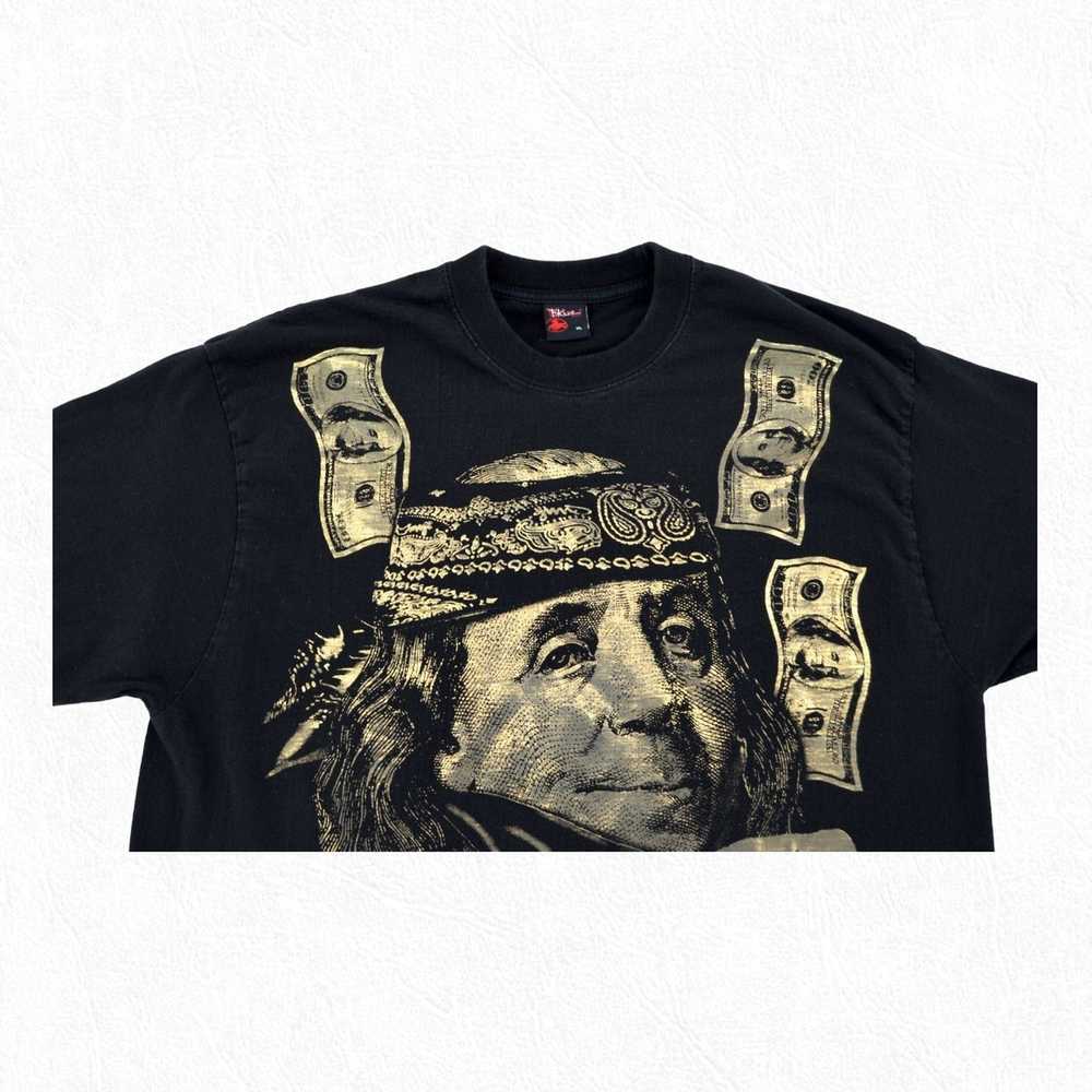 Vintage VTG Ekur Jeans Benjamin Franklin T-shirt … - image 2