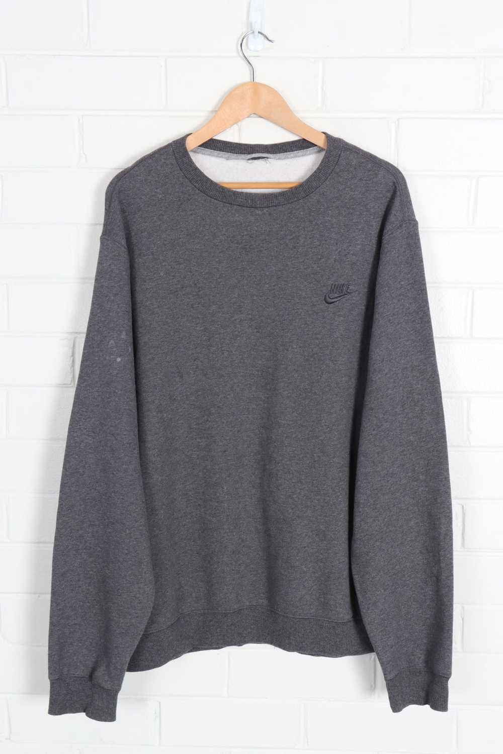 NIKE Dark Grey Embroidered Swoosh Logo Soft Sweat… - image 1