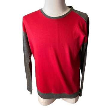 Chasm outlet Crew Captain Sweatshirt M Gray Red Colorblock American Vintage