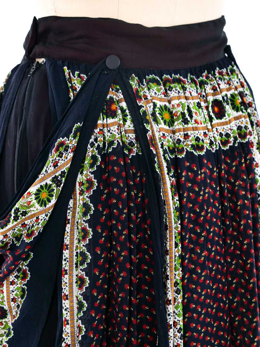 Dolce and Gabbana Tiered Floral Printed Skirt - image 2