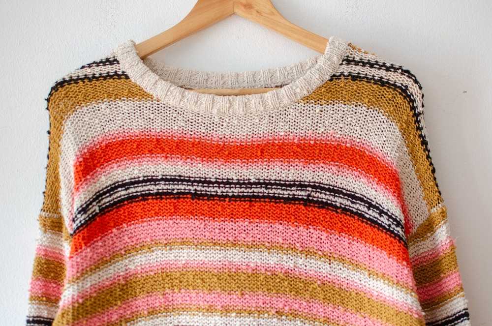 Billabong Easy Going Crop Sweater Striped 100% Co… - image 2