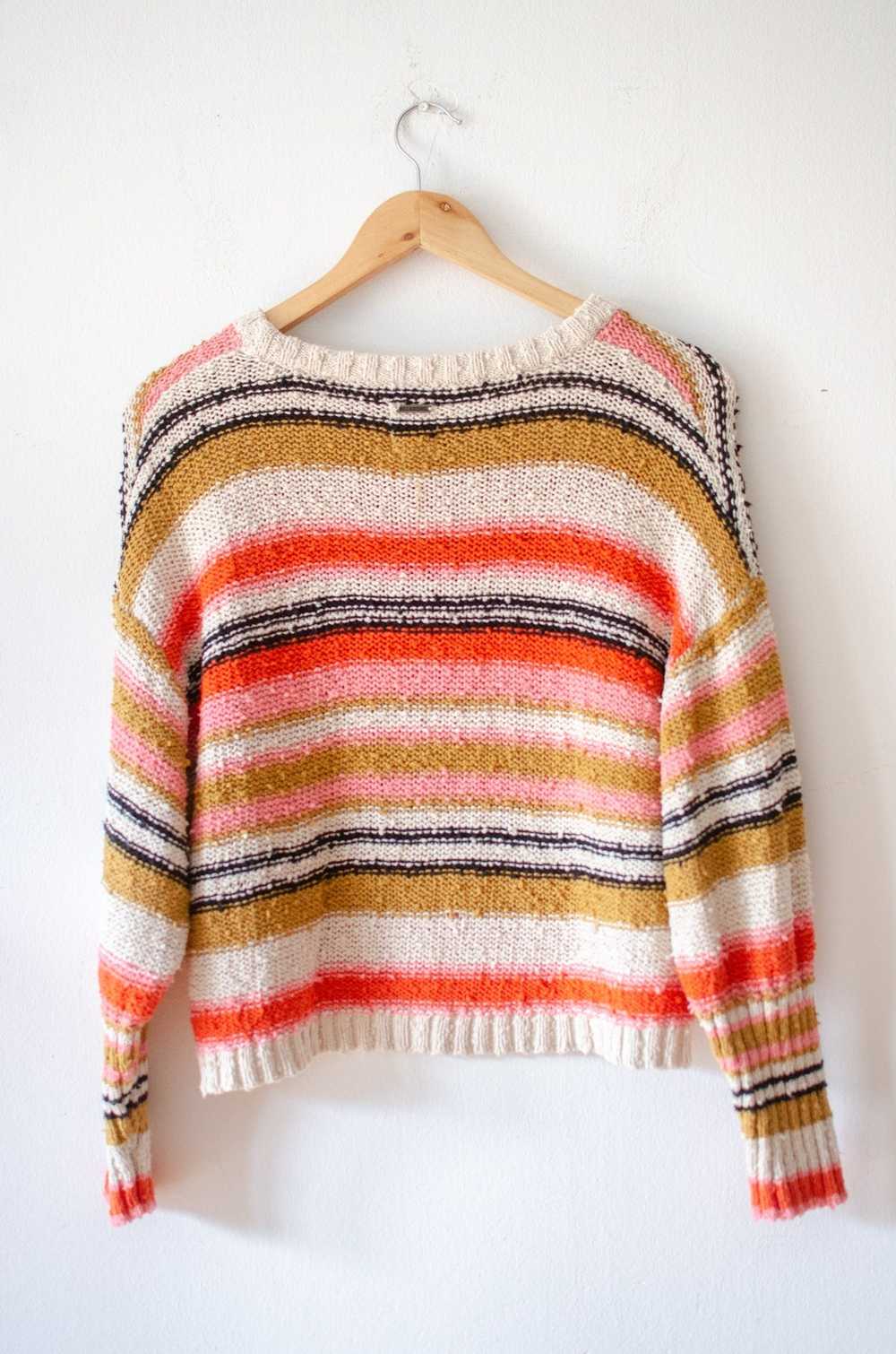 Billabong Easy Going Crop Sweater Striped 100% Co… - image 5