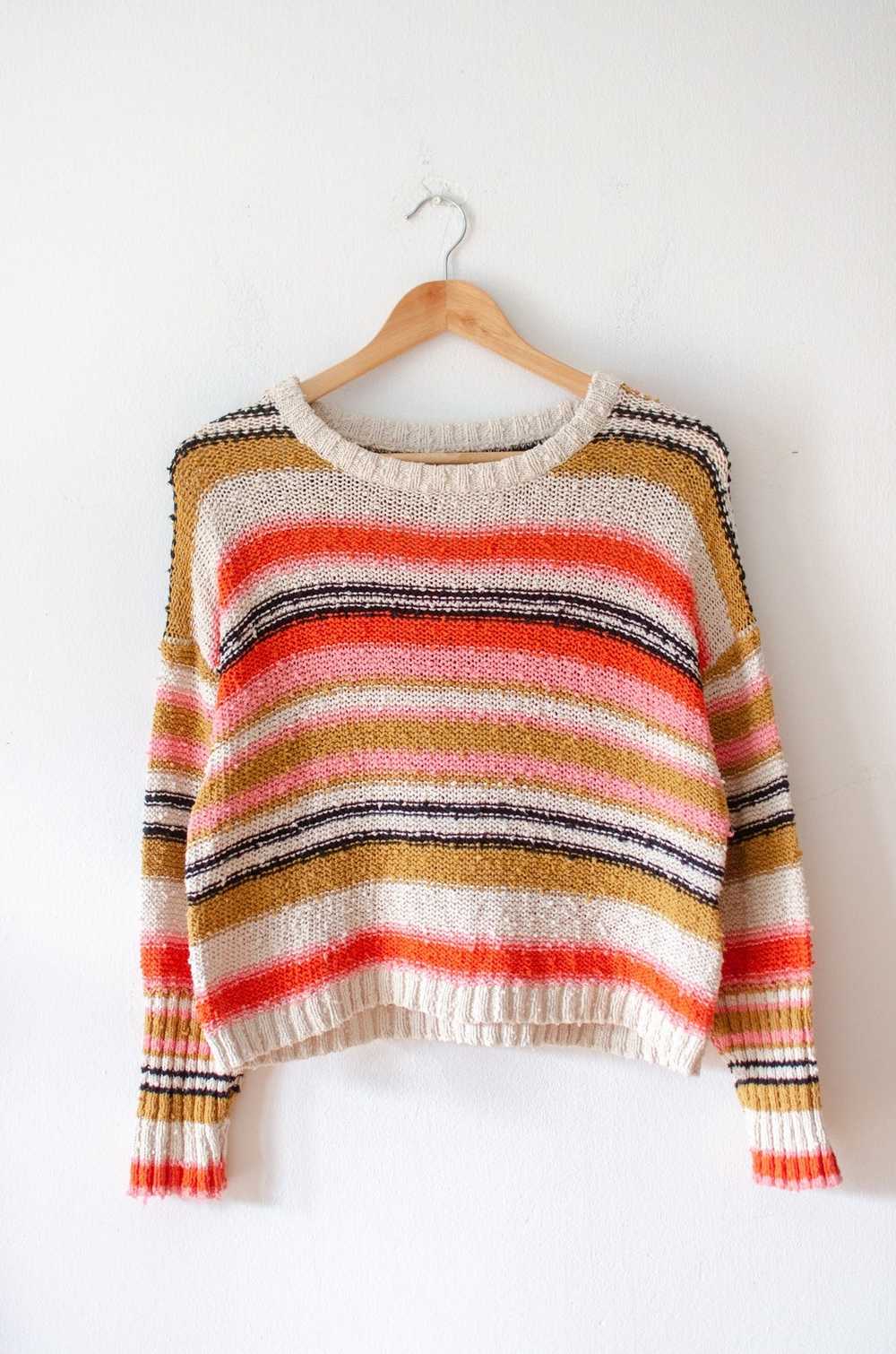 Billabong Easy Going Crop Sweater Striped 100% Co… - image 7