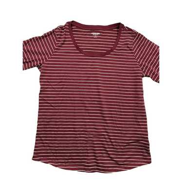 Lands End Lands End Women's Relaxed Fit Maroon Wh… - image 1