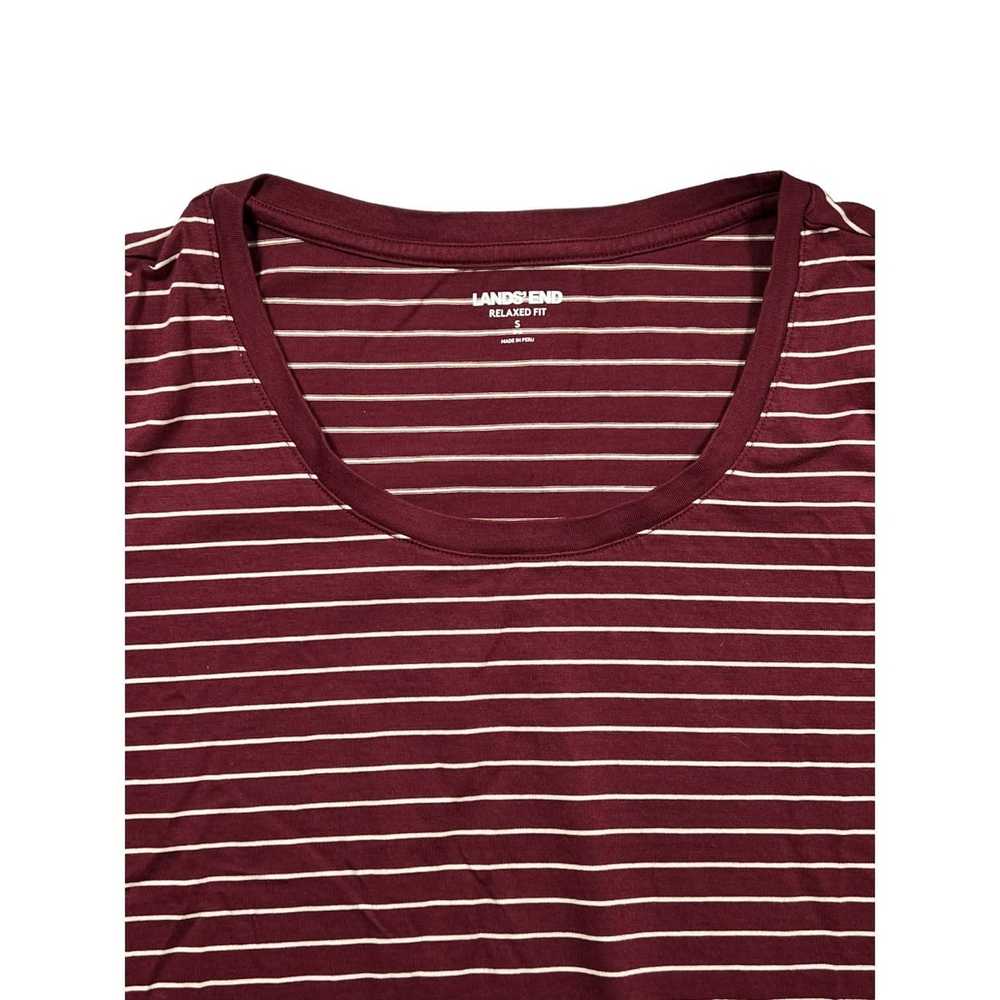 Lands End Lands End Women's Relaxed Fit Maroon Wh… - image 3