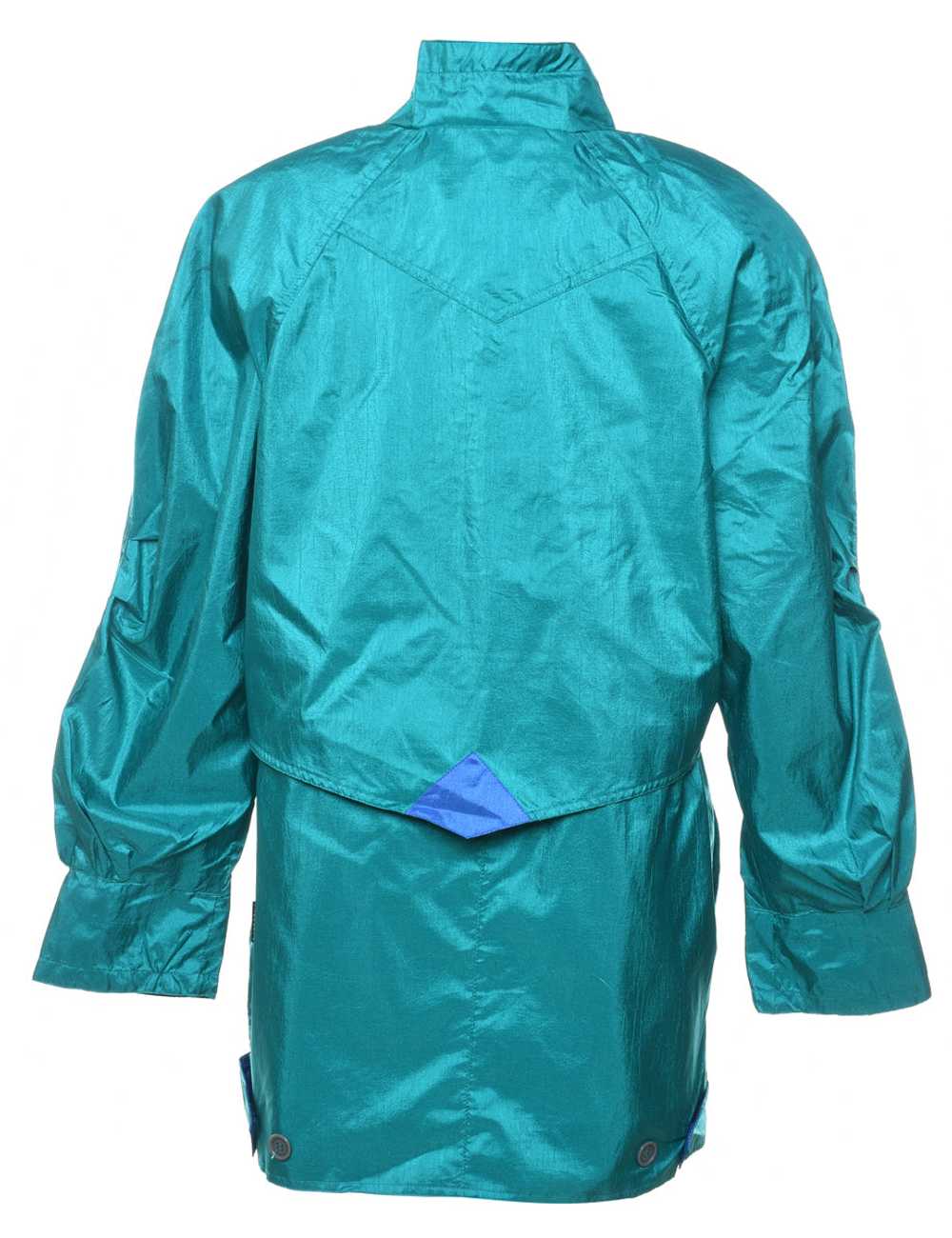 Turquoise & Purple Contrasting Two-Tone Jacket - S - image 2