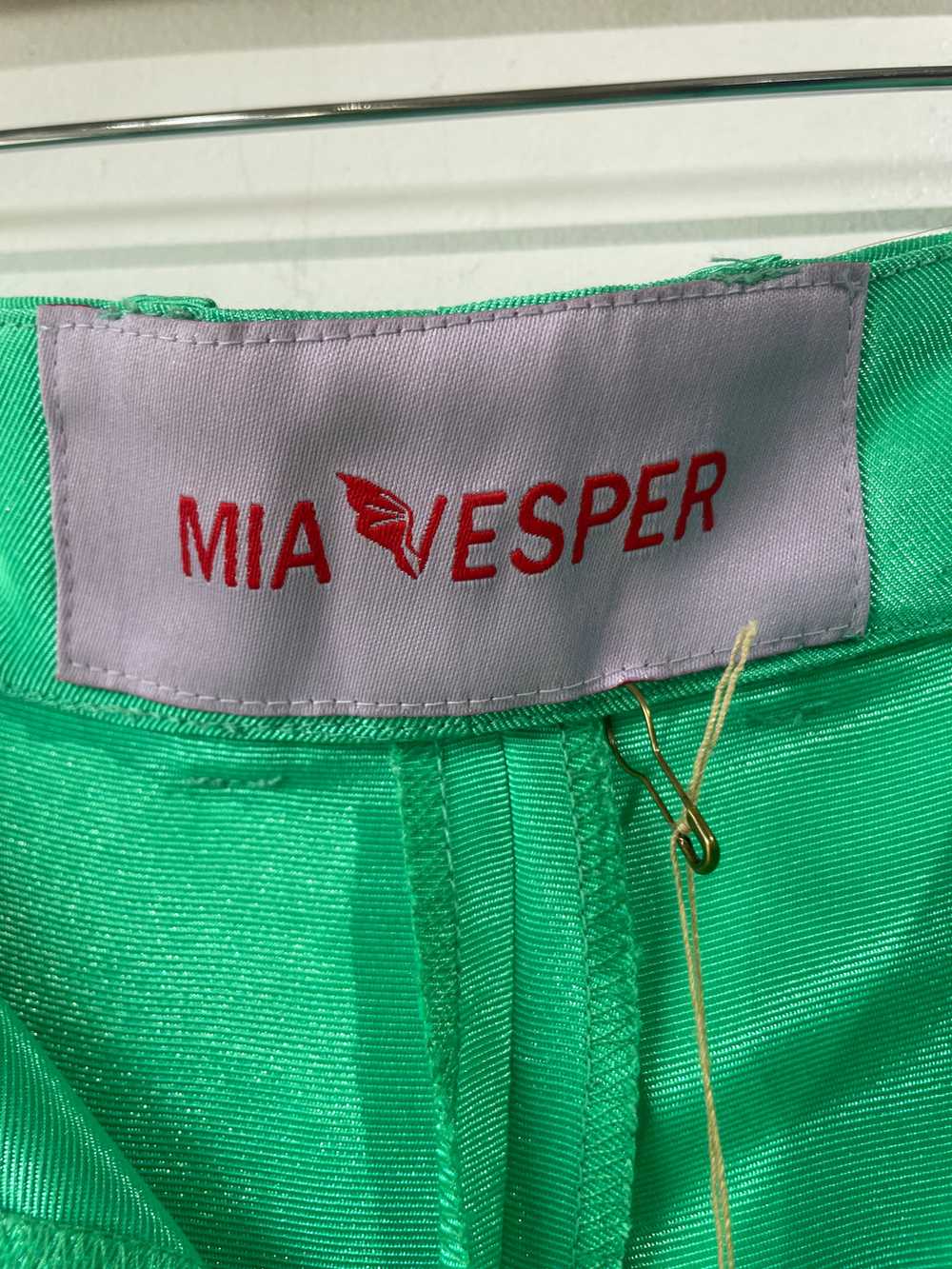 Mia Vesper Shiny Green Trousers - image 3
