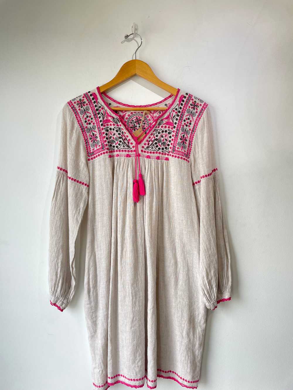 Ulla Johnson Raw Silk Embroidered Dress - image 1