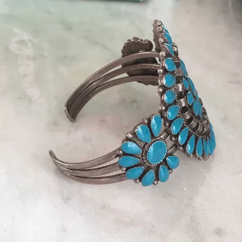 Native American Sterling Silver Hand Made Turquoi… - image 2