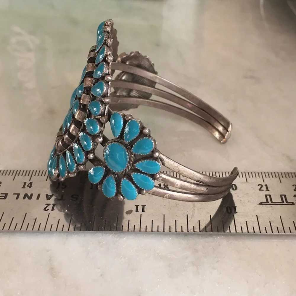 Native American Sterling Silver Hand Made Turquoi… - image 7