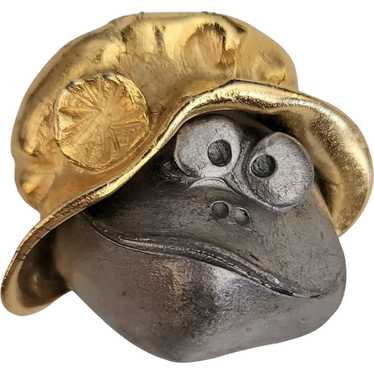 Ultra Craft  Vintage Silver And  Gold Tone Frog's… - image 1