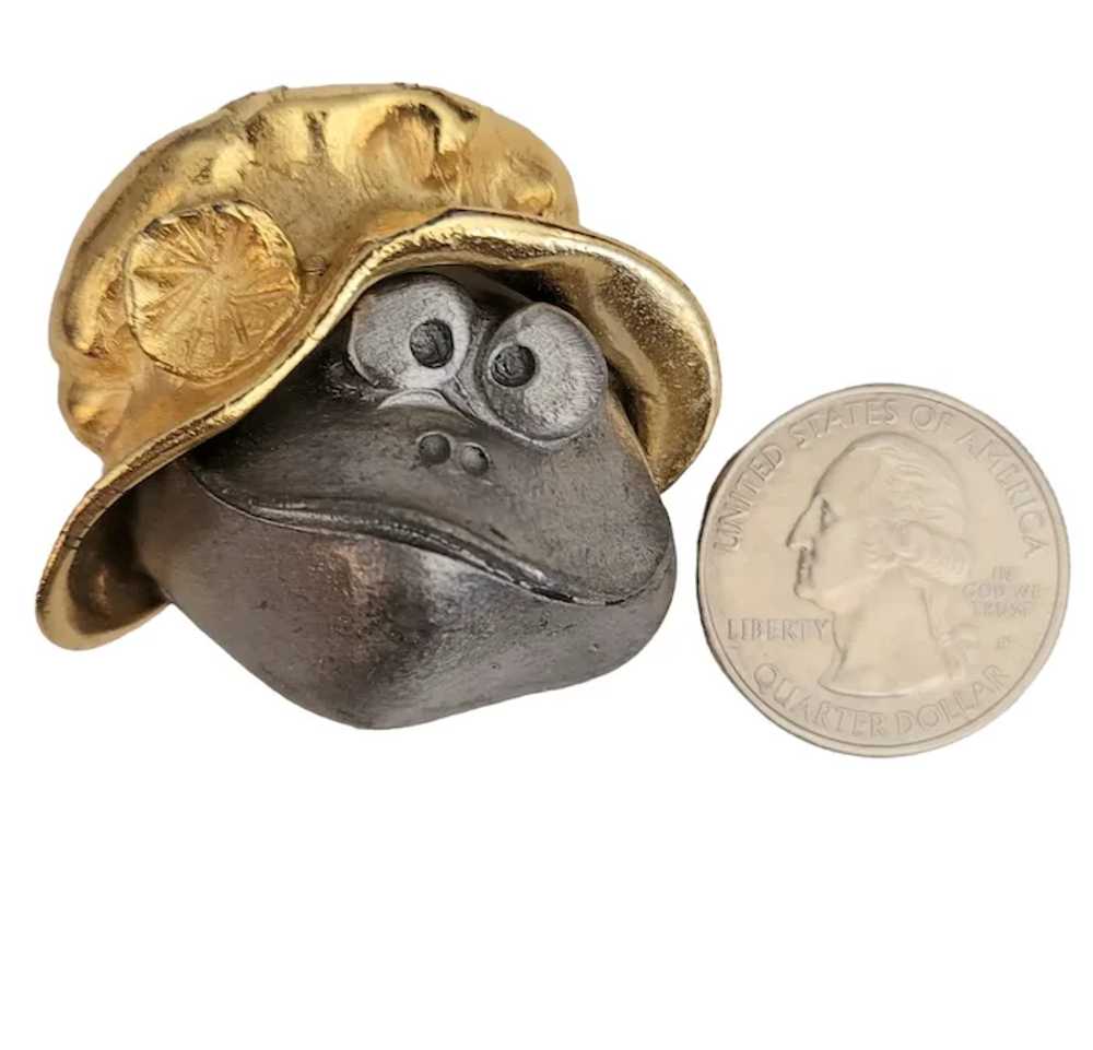 Ultra Craft  Vintage Silver And  Gold Tone Frog's… - image 4