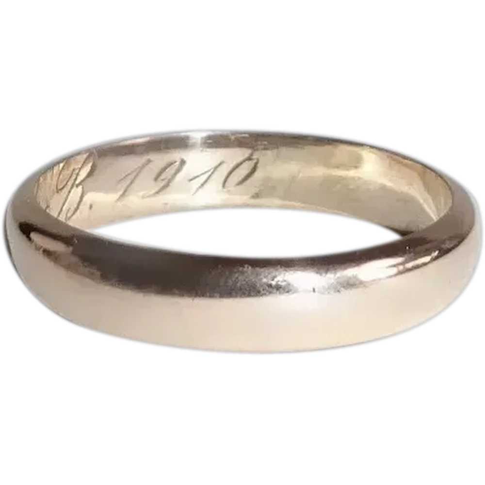 Edwardian 14k Rose Gold Band Ring c1910 - image 1