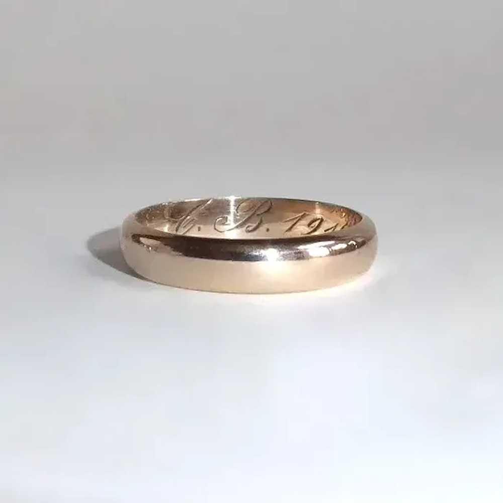 Edwardian 14k Rose Gold Band Ring c1910 - image 4