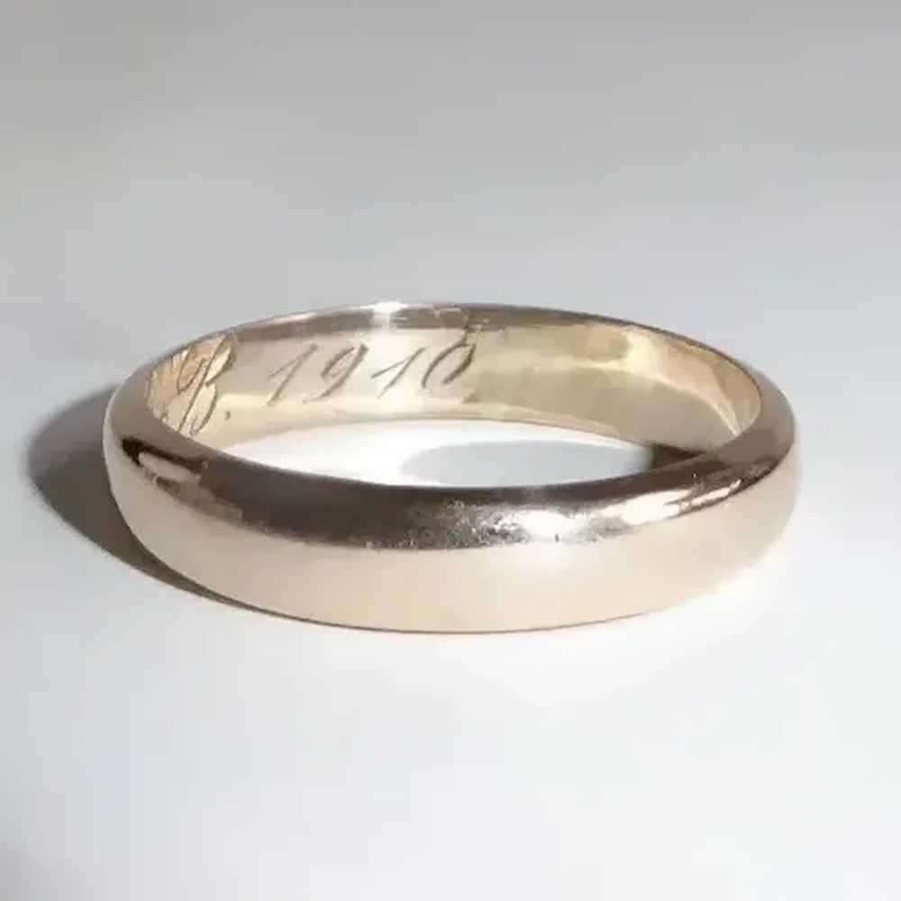 Edwardian 14k Rose Gold Band Ring c1910 - image 6