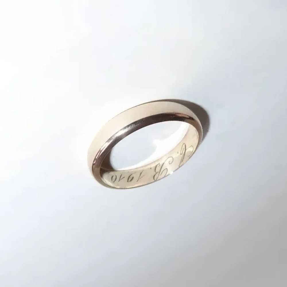 Edwardian 14k Rose Gold Band Ring c1910 - image 8