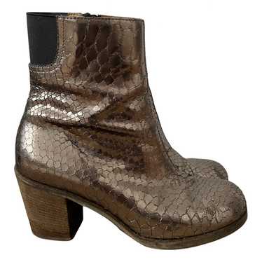 MM6 Leather ankle boots