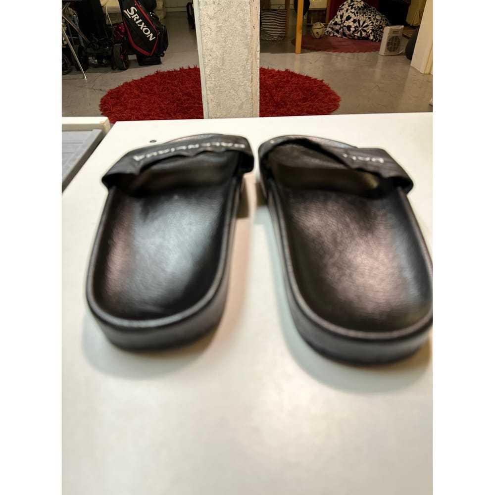 Balenciaga Leather flip flops - image 3