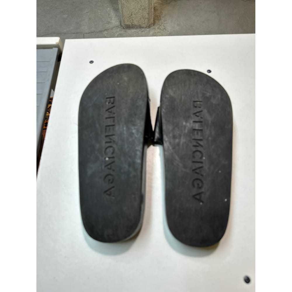 Balenciaga Leather flip flops - image 4