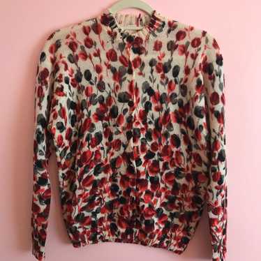 Floral Print Sweater - image 1