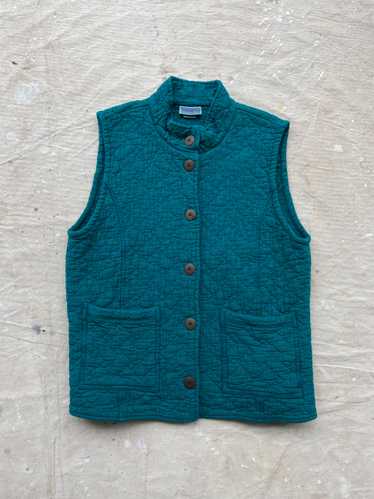 QUILTED VEST—TEAL [S]
