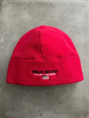 Polo Sport Ralph Lauren 90s high quality Vintage Fleece Beanie. Black, OS. Hat