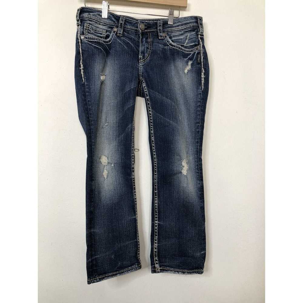 Silver Silver Jeans Aiko Womens 28x24 Capri Denim… - image 2