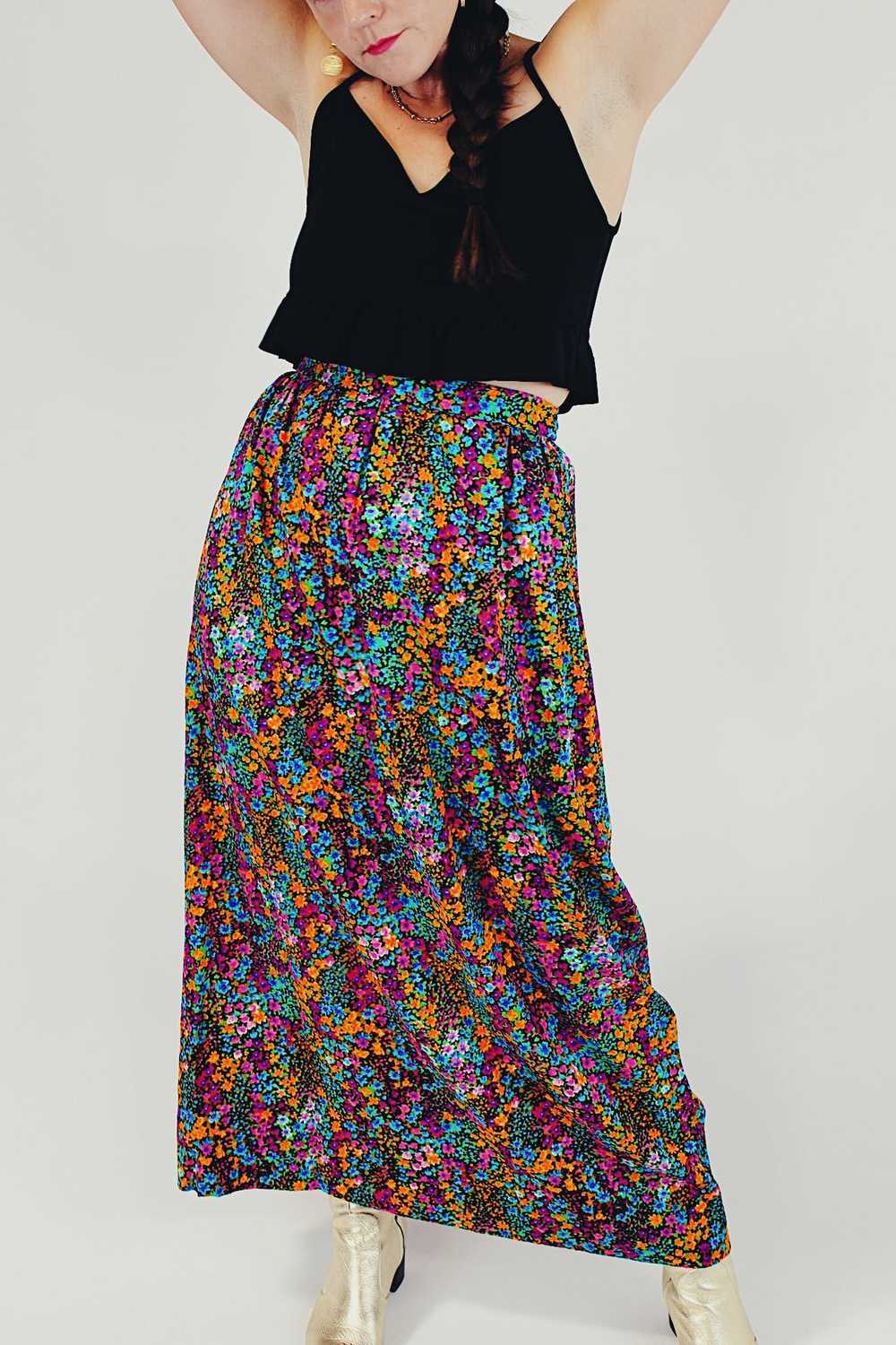 Ditsy Floral Printed Maxi Skirt - image 2