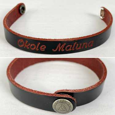 Streetwear Okole Maluna XL Black Leather Bracelet 