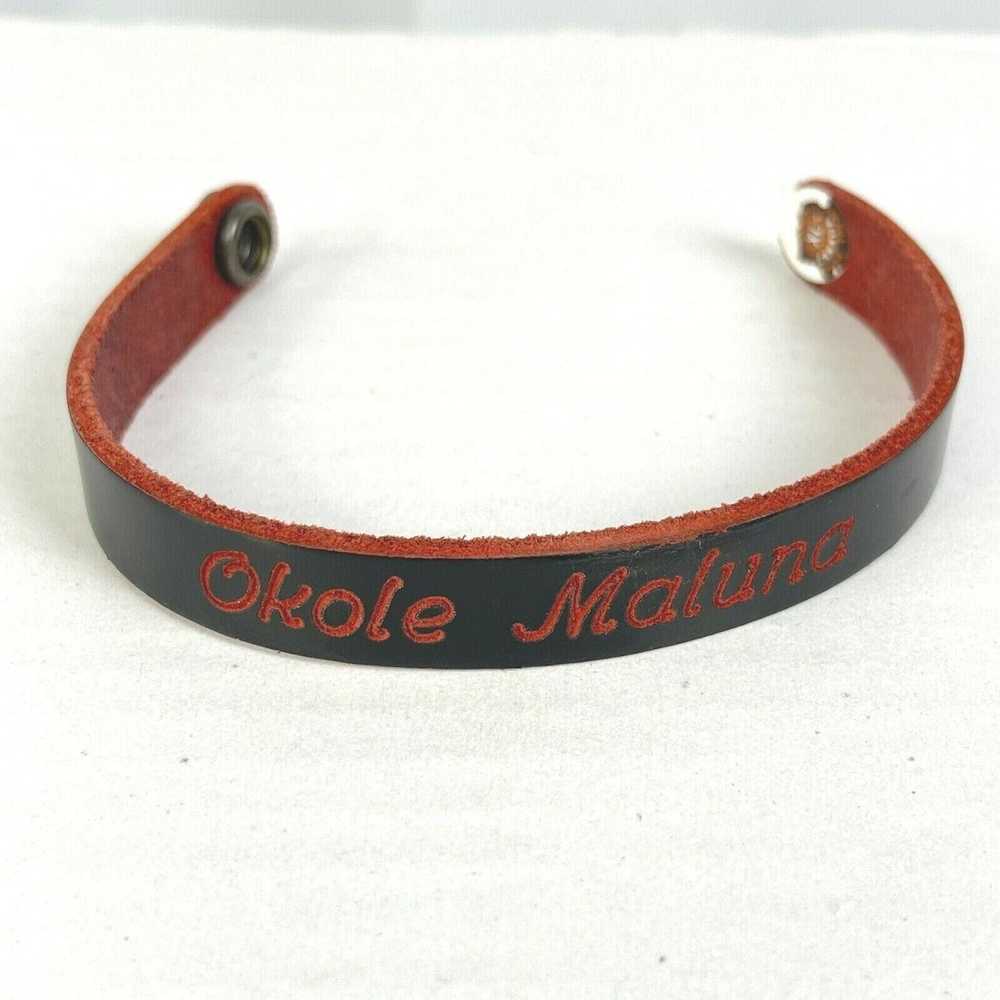 Streetwear Okole Maluna XL Black Leather Bracelet… - image 4