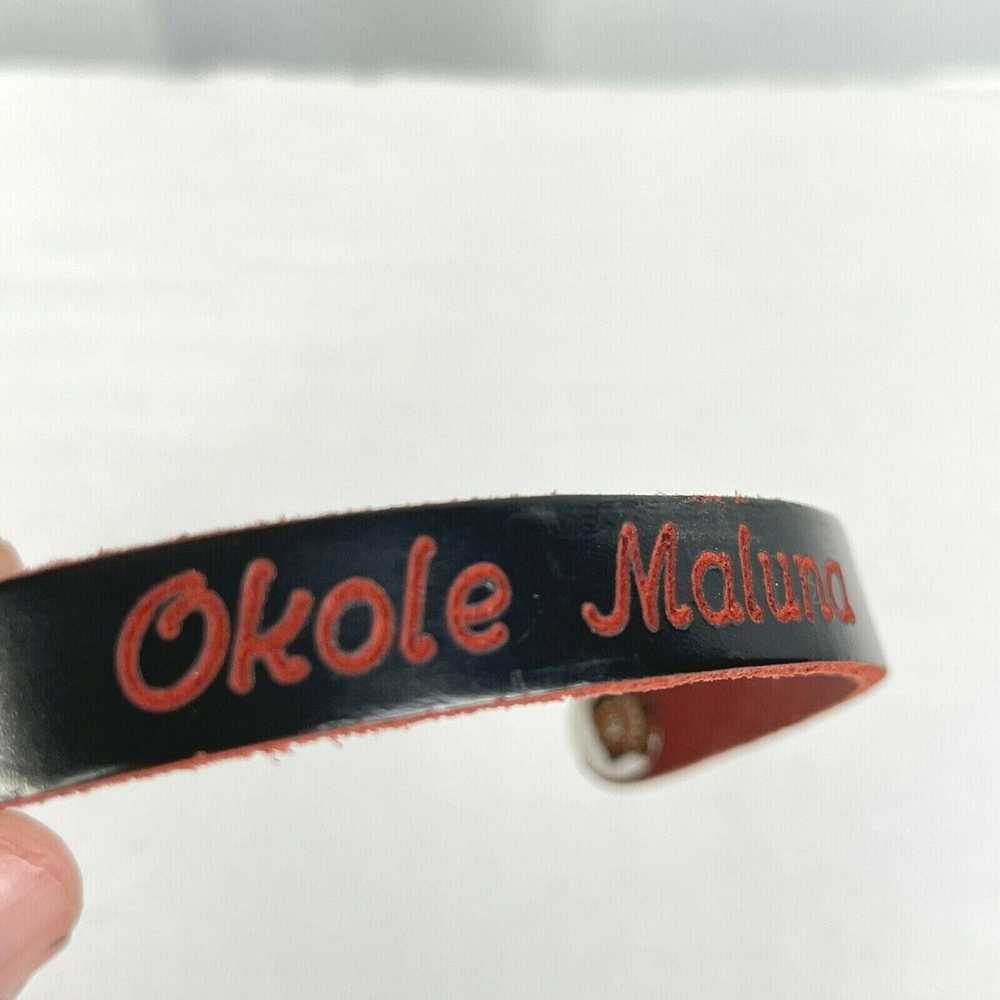 Streetwear Okole Maluna XL Black Leather Bracelet… - image 6