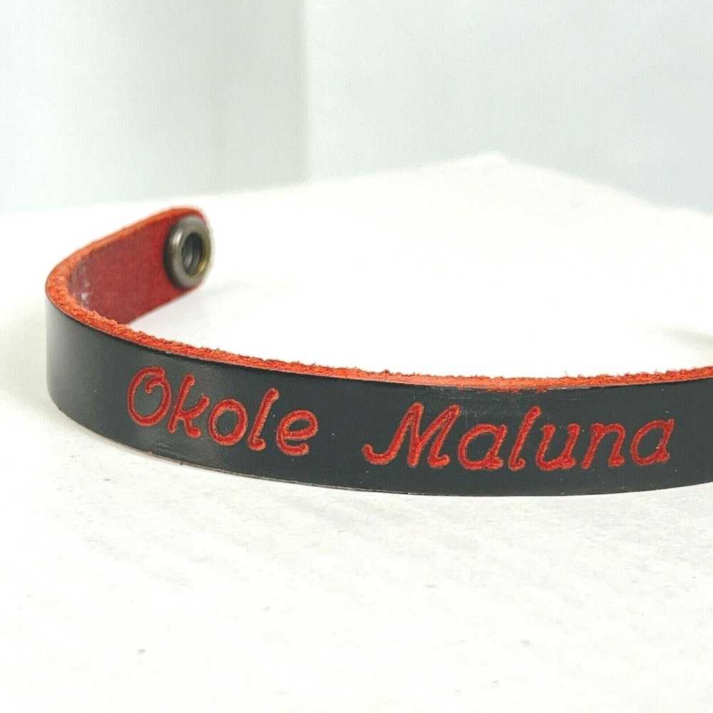 Streetwear Okole Maluna XL Black Leather Bracelet… - image 7