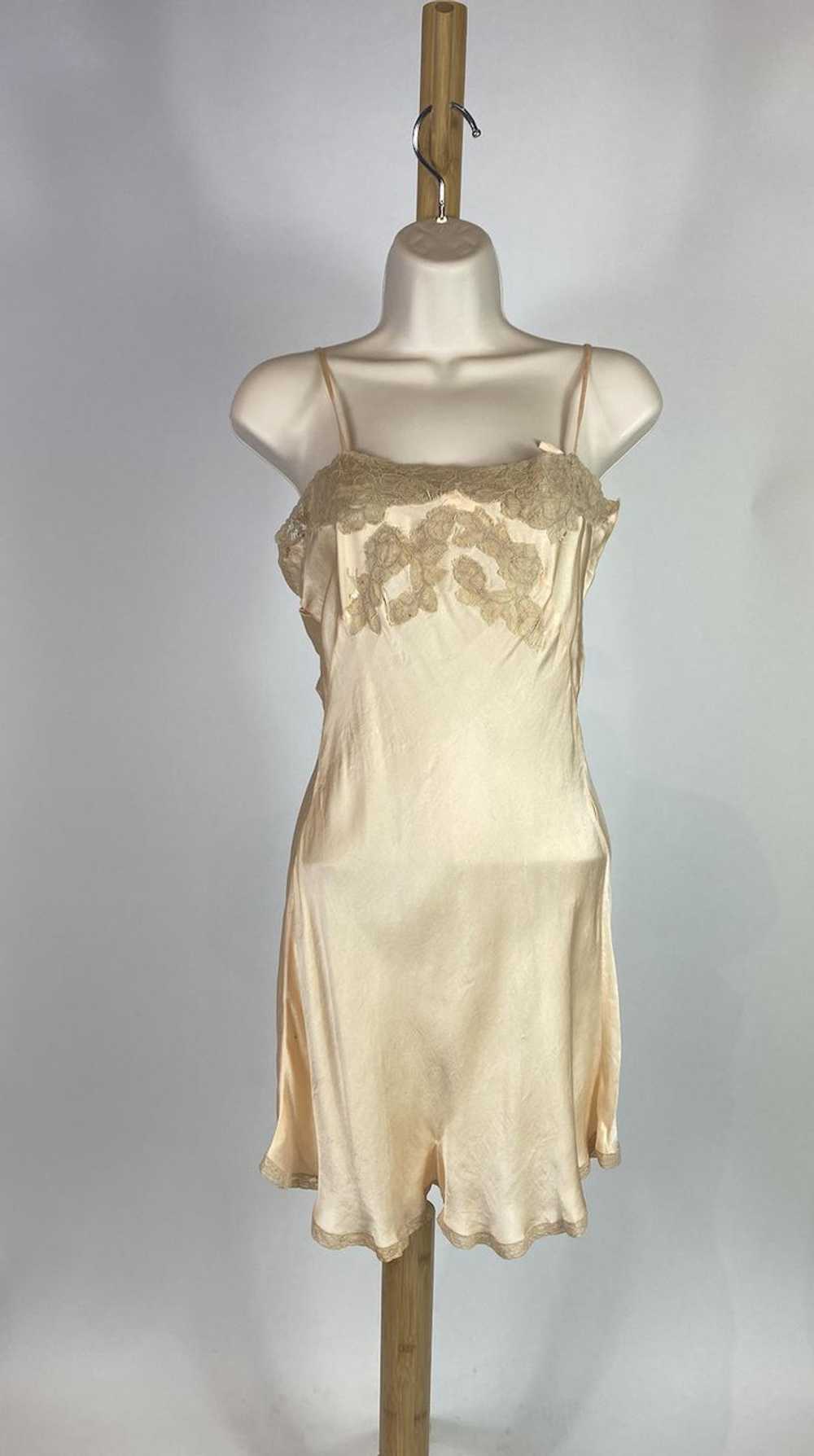 1930s Step In Silk Teddy Tap Short Lingerie with … - image 1