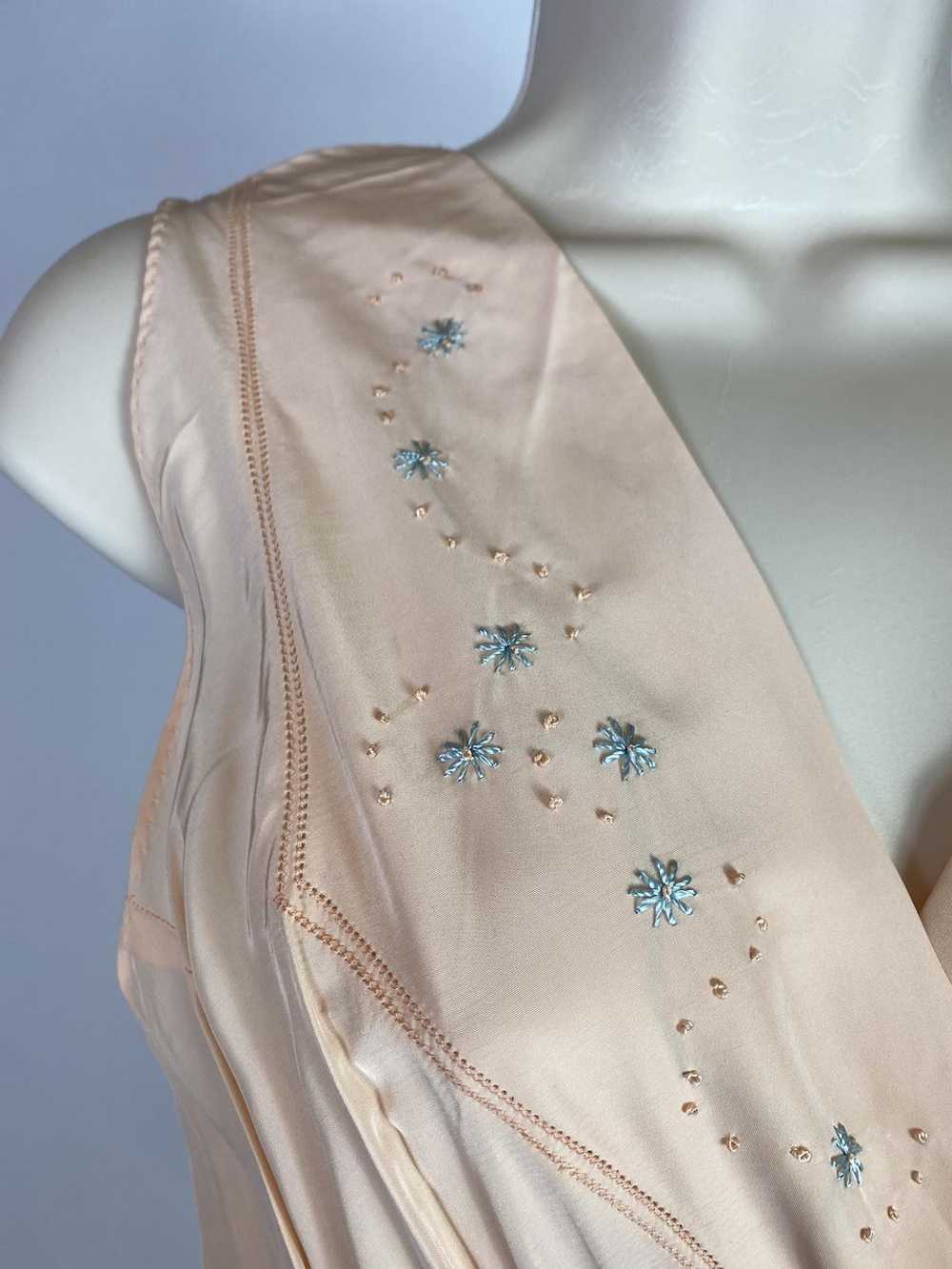 1940s - 1950s Pink Rayon Maxi Slip Dress Bias Cut… - image 3