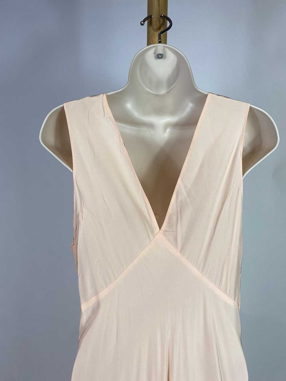 1940s - 1950s Pink Rayon Maxi Slip Dress Bias Cut… - image 9
