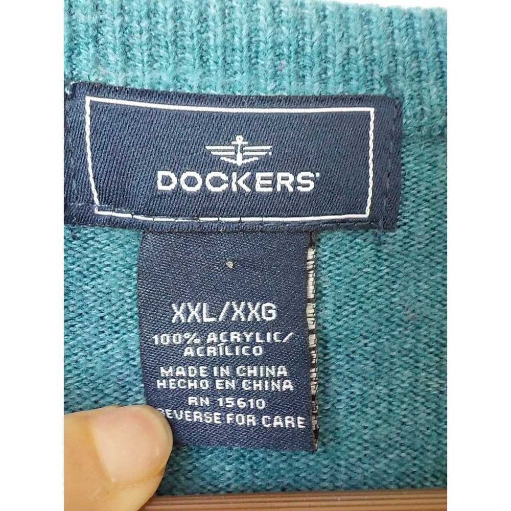 Dockers Dockers Men XXL Green Sweater Knit Pullov… - image 5