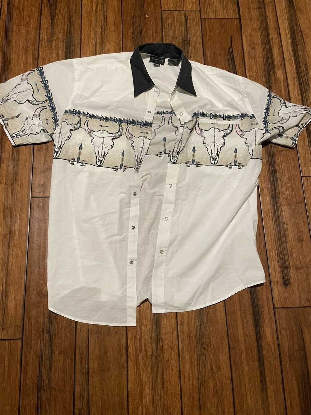 Streetwear High noon cow skull button up - image 1