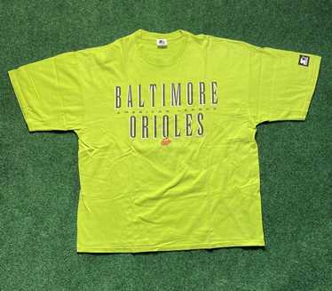 Baltimore Orioles text logo Distressed Vintage logo T-shirt 6