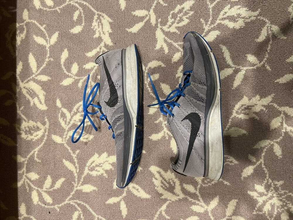 Nike Nike Fly Knit Racer Blue and Grey - image 2