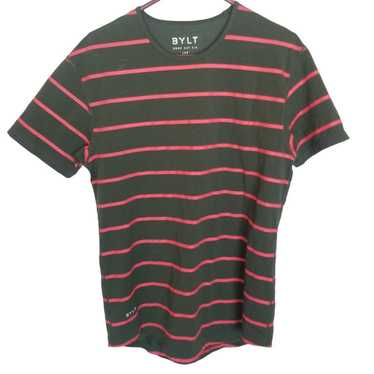 Other BYLT M Striped Lux Drop Cut Short Sleeve Shi