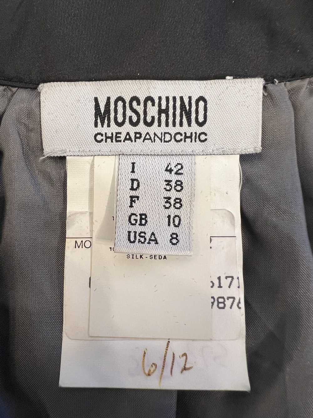 Moschino Grey with Black Polka Dots Moschino Midi… - image 7