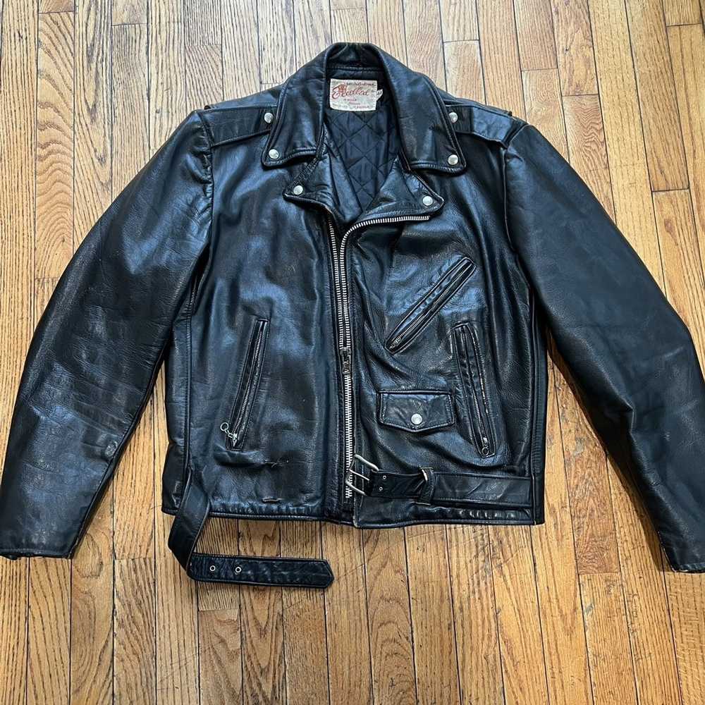 Excelled 1970s Excelled black leather jacket - image 1