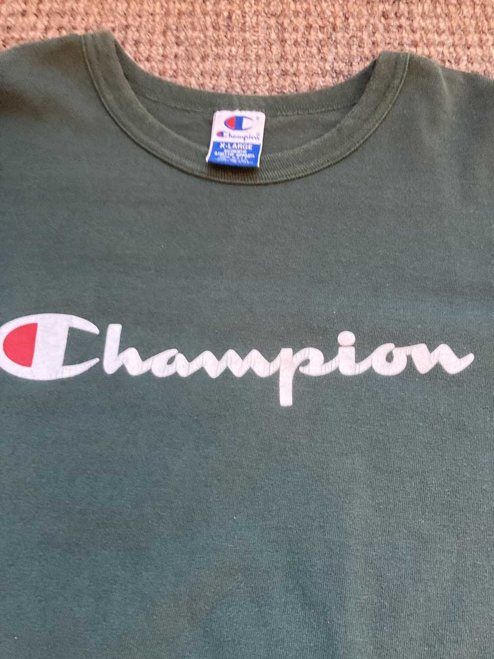 Champion × Vintage Olive green champion long slee… - image 2