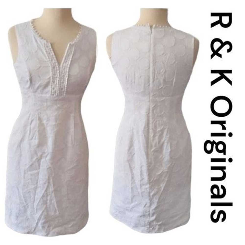 Other R&K Originals Size 6 White Polka Dot Sheath… - image 1