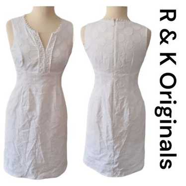 Other R&K Originals Size 6 White Polka Dot Sheath… - image 1