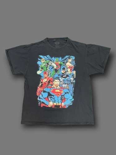 JUSTICE LEAGUE AMERICA COVER BASEBALL JERSEY T SHIRT NEW OFFICIAL DC COMICS  RARE