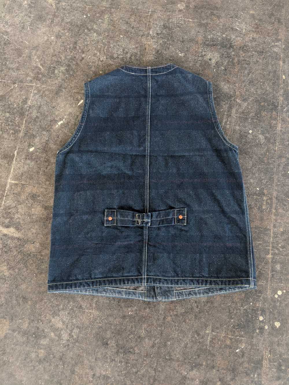 Kapital Kapital Cinch Back Denim Vest - image 2