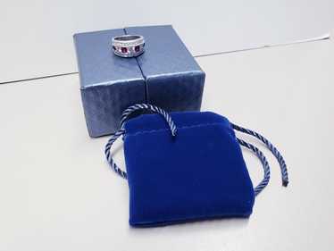 Red Lab Created Ruby And White Cubic Zirconia Pla… - image 1